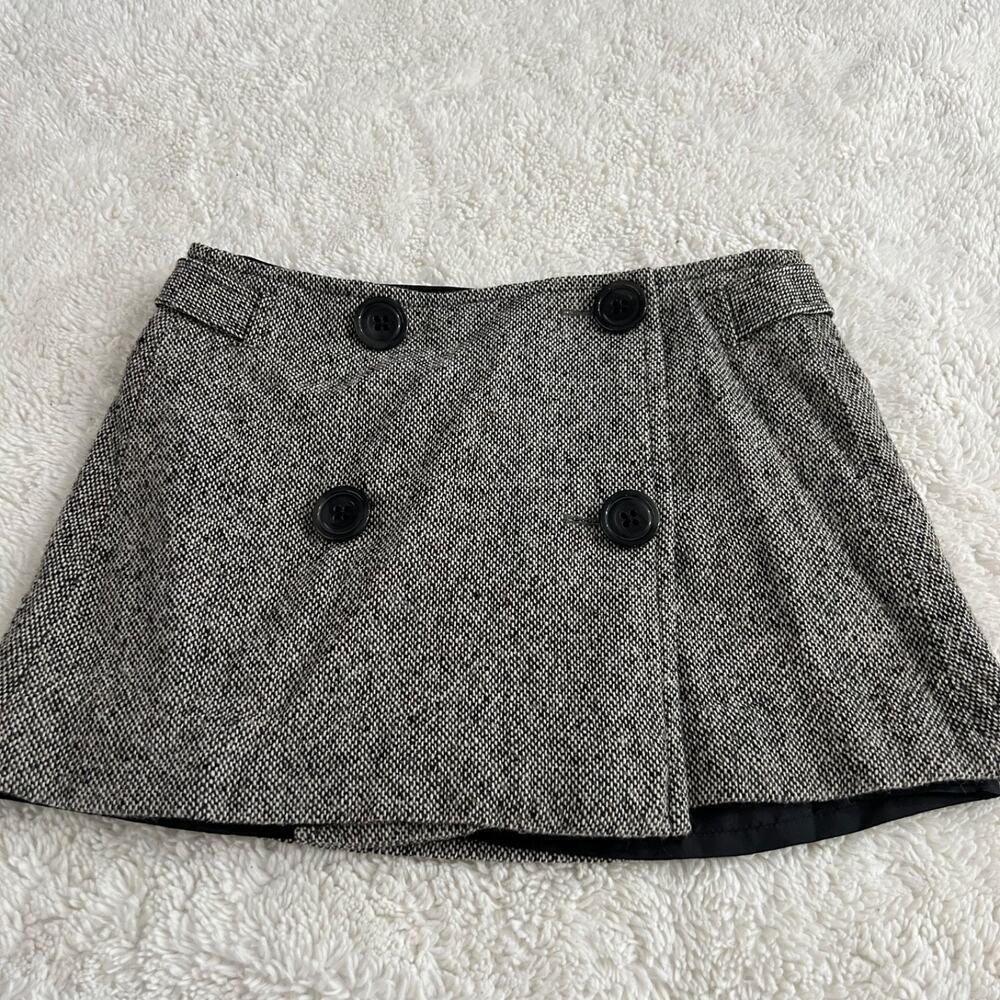 Gap Womens Twill Set Black and White Wool Blend Sz 6 Skirt Sz L Jacket Old Money - Picture 6 of 10